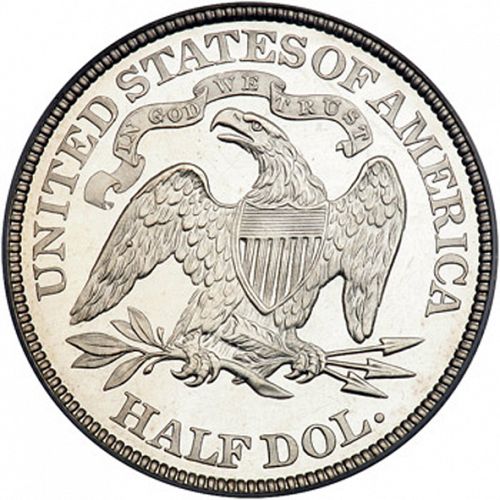 50 cent Reverse Image minted in UNITED STATES in 1880 (Seated Liberty - Arrows at date removed)  - The Coin Database