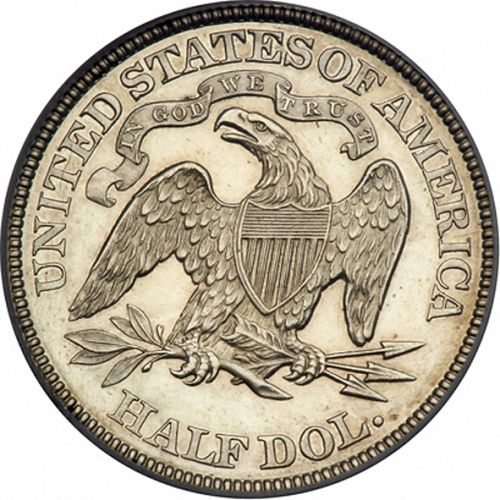 50 cent Reverse Image minted in UNITED STATES in 1883 (Seated Liberty - Arrows at date removed)  - The Coin Database