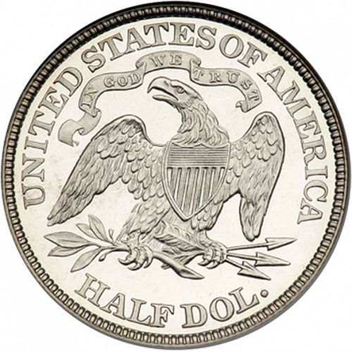 50 cent Reverse Image minted in UNITED STATES in 1884 (Seated Liberty - Arrows at date removed)  - The Coin Database