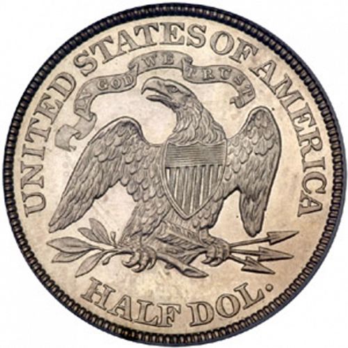 50 cent Reverse Image minted in UNITED STATES in 1885 (Seated Liberty - Arrows at date removed)  - The Coin Database