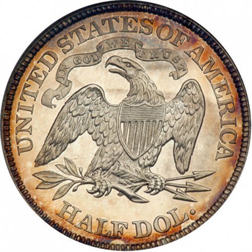 50 cent Reverse Image minted in UNITED STATES in 1886 (Seated Liberty - Arrows at date removed)  - The Coin Database