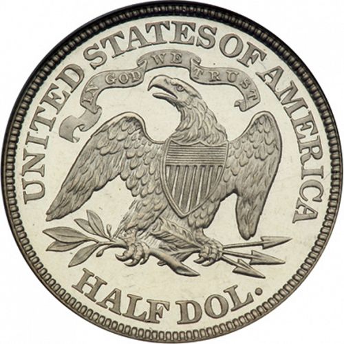 50 cent Reverse Image minted in UNITED STATES in 1888 (Seated Liberty - Arrows at date removed)  - The Coin Database