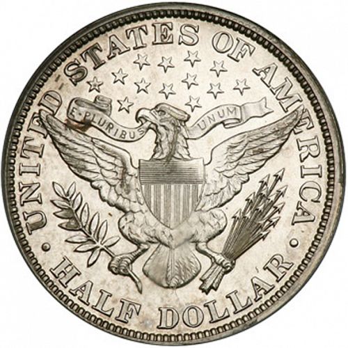 50 cent Reverse Image minted in UNITED STATES in 1894 (Barber)  - The Coin Database