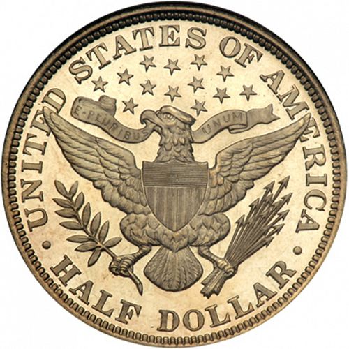 50 cent Reverse Image minted in UNITED STATES in 1895 (Barber)  - The Coin Database
