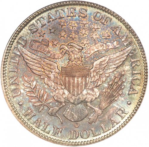 50 cent Reverse Image minted in UNITED STATES in 1895O (Barber)  - The Coin Database