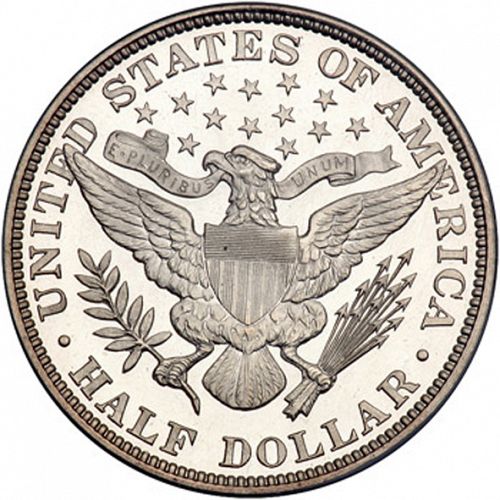 50 cent Reverse Image minted in UNITED STATES in 1896 (Barber)  - The Coin Database
