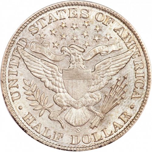 50 cent Reverse Image minted in UNITED STATES in 1900S (Barber)  - The Coin Database