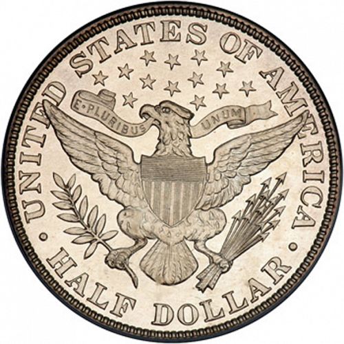 50 cent Reverse Image minted in UNITED STATES in 1901 (Barber)  - The Coin Database