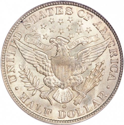 50 cent Reverse Image minted in UNITED STATES in 1901O (Barber)  - The Coin Database