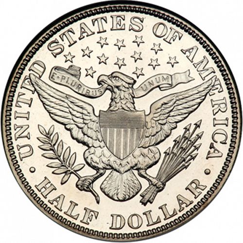 50 cent Reverse Image minted in UNITED STATES in 1902 (Barber)  - The Coin Database