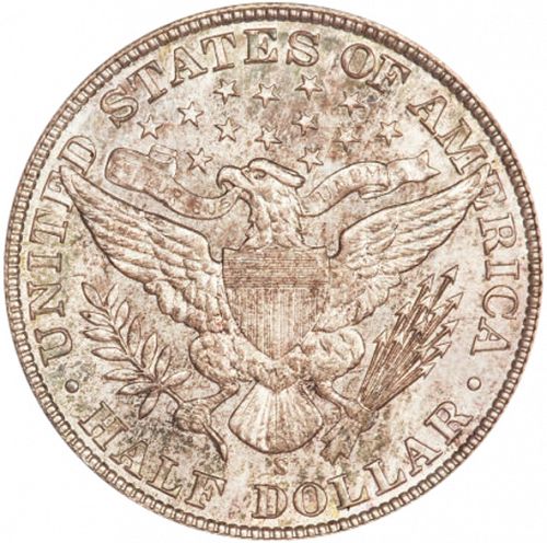 50 cent Reverse Image minted in UNITED STATES in 1904S (Barber)  - The Coin Database