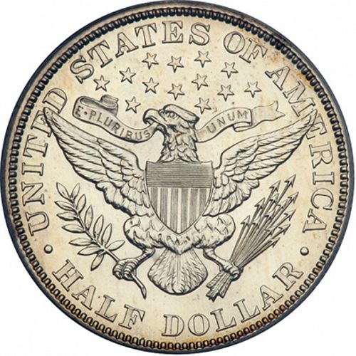 50 cent Reverse Image minted in UNITED STATES in 1906 (Barber)  - The Coin Database