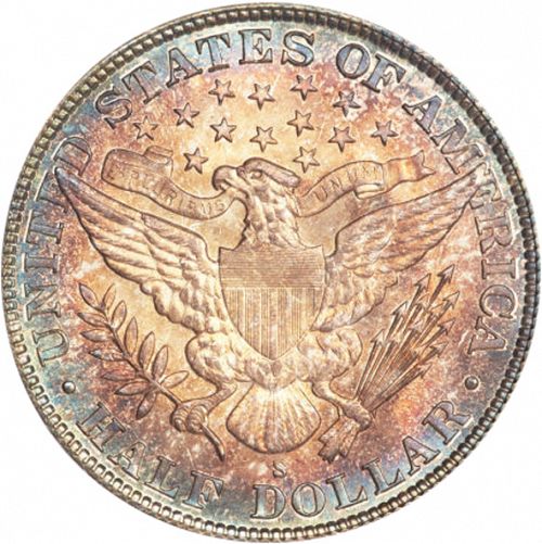 50 cent Reverse Image minted in UNITED STATES in 1907S (Barber)  - The Coin Database