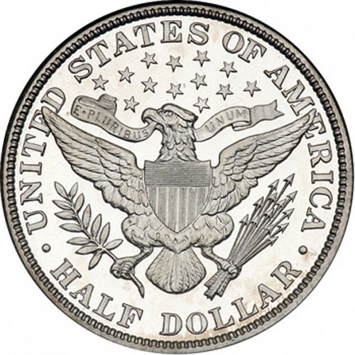 50 cent Reverse Image minted in UNITED STATES in 1909 (Barber)  - The Coin Database