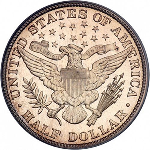 50 cent Reverse Image minted in UNITED STATES in 1912 (Barber)  - The Coin Database