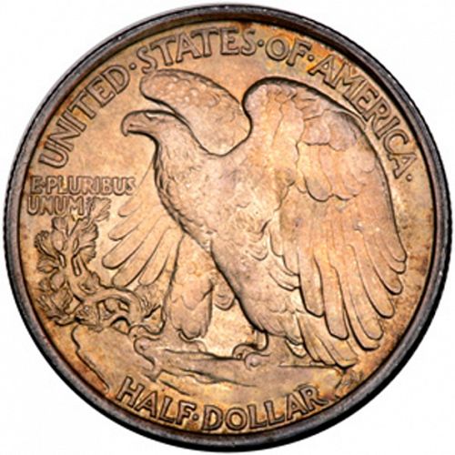 50 cent Reverse Image minted in UNITED STATES in 1920 (Walking Liberty - Mintmark on reverse)  - The Coin Database