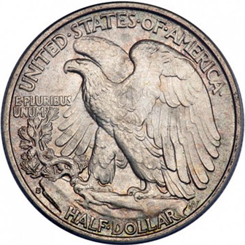 50 cent Reverse Image minted in UNITED STATES in 1933S (Walking Liberty - Mintmark on reverse)  - The Coin Database