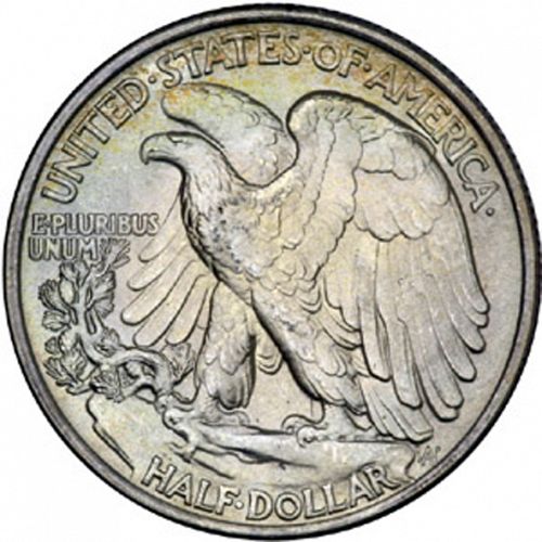 50 cent Reverse Image minted in UNITED STATES in 1934 (Walking Liberty - Mintmark on reverse)  - The Coin Database