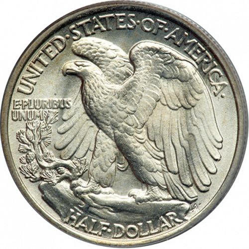 50 cent Reverse Image minted in UNITED STATES in 1935 (Walking Liberty - Mintmark on reverse)  - The Coin Database