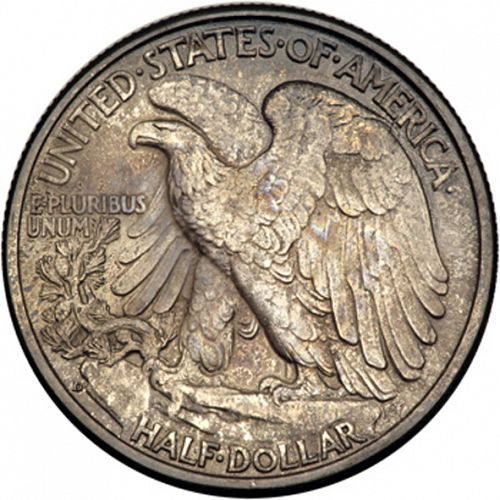 50 cent Reverse Image minted in UNITED STATES in 1937D (Walking Liberty - Mintmark on reverse)  - The Coin Database