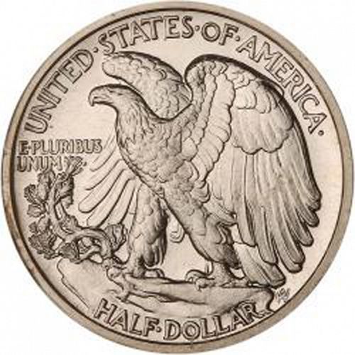 50 cent Reverse Image minted in UNITED STATES in 1939 (Walking Liberty - Mintmark on reverse)  - The Coin Database