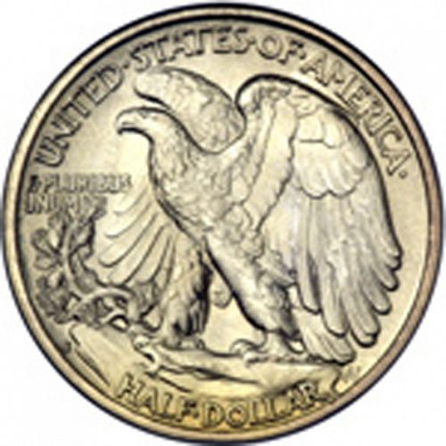 50 cent Reverse Image minted in UNITED STATES in 1939S (Walking Liberty - Mintmark on reverse)  - The Coin Database
