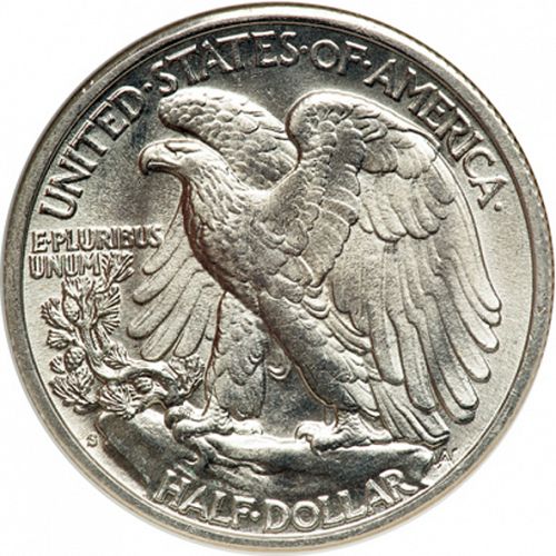 50 cent Reverse Image minted in UNITED STATES in 1941S (Walking Liberty - Mintmark on reverse)  - The Coin Database