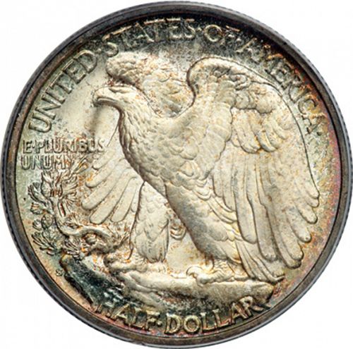 50 cent Reverse Image minted in UNITED STATES in 1945S (Walking Liberty - Mintmark on reverse)  - The Coin Database