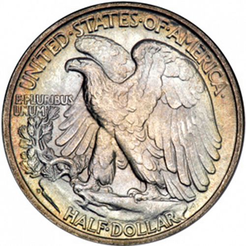 50 cent Reverse Image minted in UNITED STATES in 1946D (Walking Liberty - Mintmark on reverse)  - The Coin Database