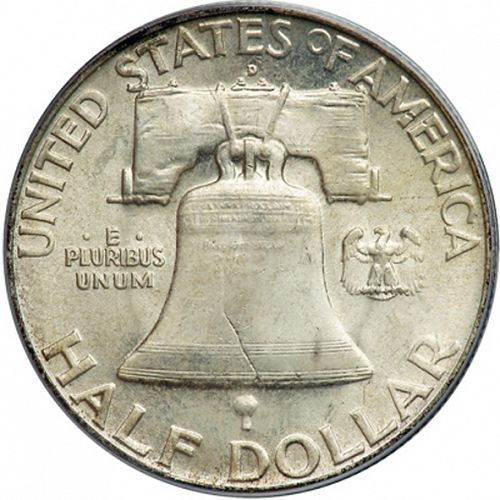 50 cent Reverse Image minted in UNITED STATES in 1950D (Franklin)  - The Coin Database
