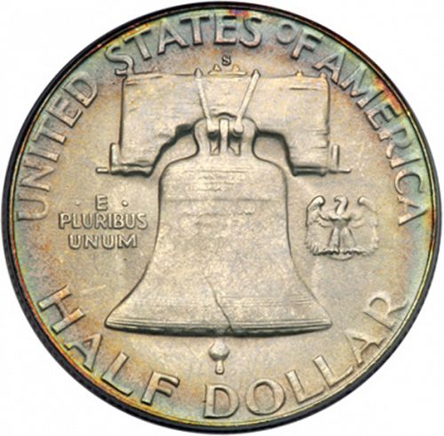 50 cent Reverse Image minted in UNITED STATES in 1952S (Franklin)  - The Coin Database