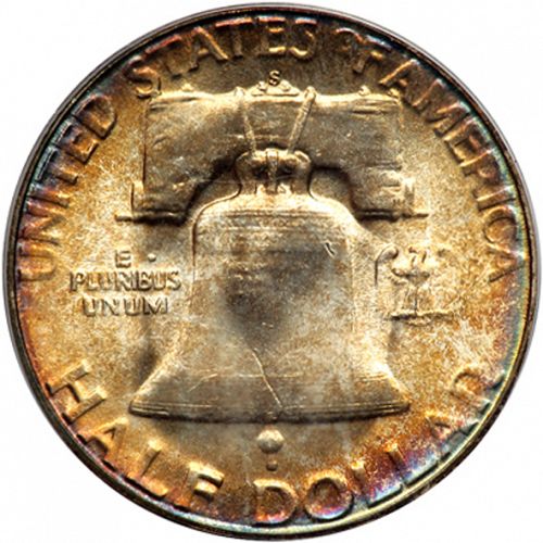 50 cent Reverse Image minted in UNITED STATES in 1954S (Franklin)  - The Coin Database