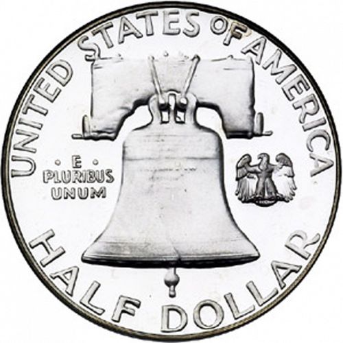 50 cent Reverse Image minted in UNITED STATES in 1957 (Franklin)  - The Coin Database