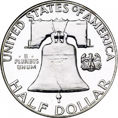 50 cent Reverse Image minted in UNITED STATES in 1958 (Franklin)  - The Coin Database