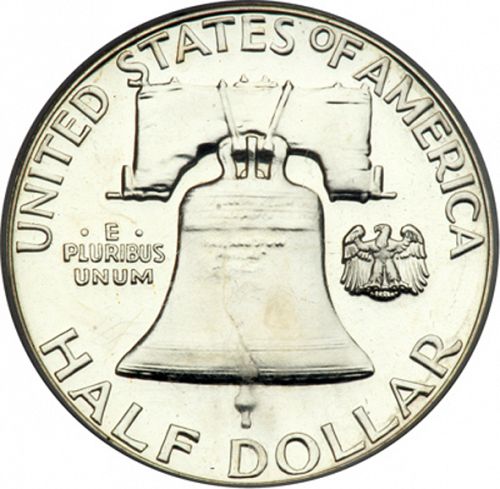 50 cent Reverse Image minted in UNITED STATES in 1959 (Franklin)  - The Coin Database