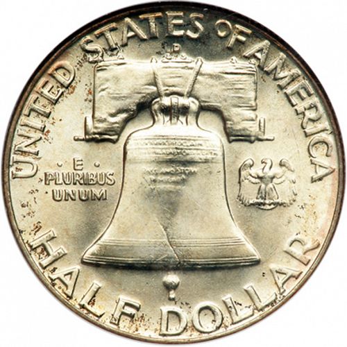 50 cent Reverse Image minted in UNITED STATES in 1962D (Franklin)  - The Coin Database