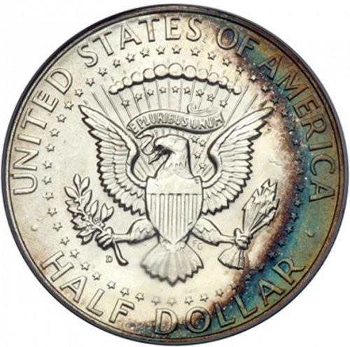 50 cent Reverse Image minted in UNITED STATES in 1964D (Kennedy)  - The Coin Database