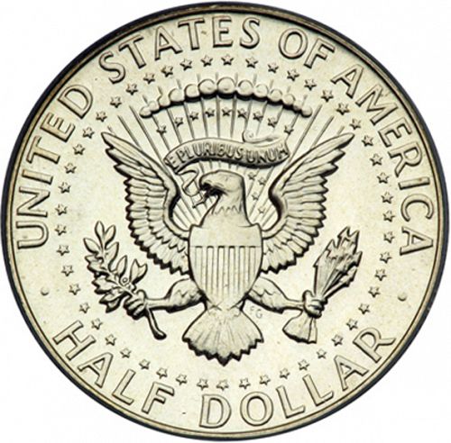 50 cent Reverse Image minted in UNITED STATES in 1965 (Kennedy)  - The Coin Database