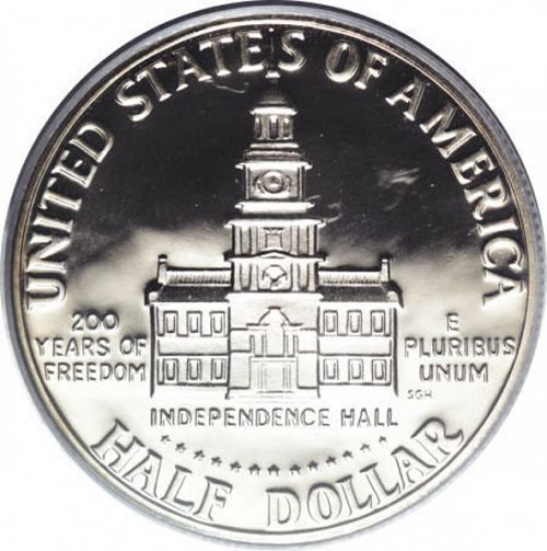 50 cent Reverse Image minted in UNITED STATES in 1976S (Kennedy - Bicentennial)  - The Coin Database