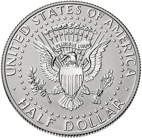 50 cent Reverse Image minted in UNITED STATES in 2014W (Kennedy)  - The Coin Database