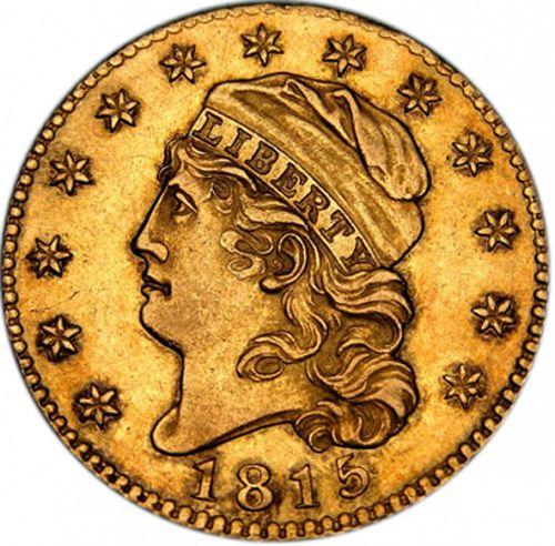 5 dollar Obverse Image minted in UNITED STATES in 1815 (Turban Head - Capped head)  - The Coin Database