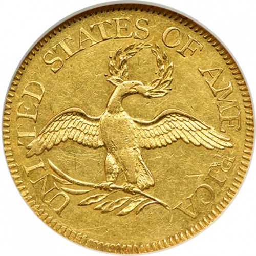 5 dollar Reverse Image minted in UNITED STATES in 1796 (Liberty Cap - Small eagle)  - The Coin Database