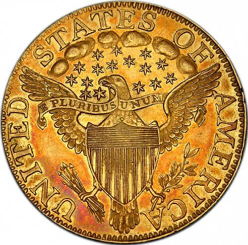 5 dollar Reverse Image minted in UNITED STATES in 1797 (Liberty Cap - Small eagle)  - The Coin Database