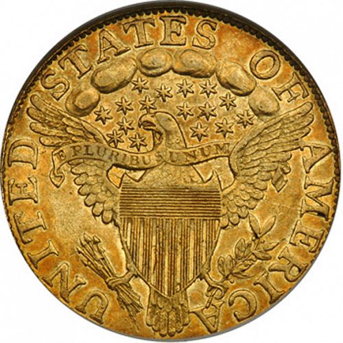 5 dollar Reverse Image minted in UNITED STATES in 1797 (Liberty Cap - Heraldic eagle)  - The Coin Database