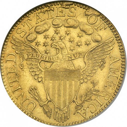 5 dollar Reverse Image minted in UNITED STATES in 1798 (Liberty Cap - Heraldic eagle)  - The Coin Database