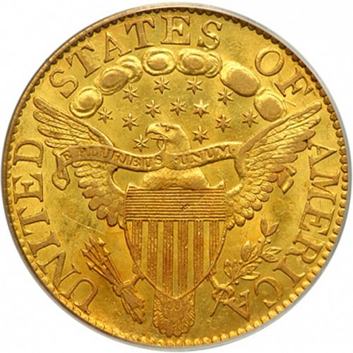 5 dollar Reverse Image minted in UNITED STATES in 1802 (Liberty Cap - Heraldic eagle)  - The Coin Database