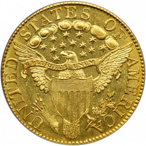5 dollar Reverse Image minted in UNITED STATES in 1803 (Liberty Cap - Heraldic eagle)  - The Coin Database