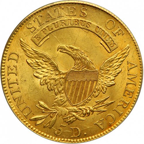 5 dollar Reverse Image minted in UNITED STATES in 1808 (Turban Head - Capped draped bust)  - The Coin Database