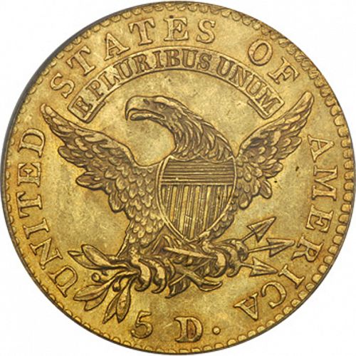 5 dollar Reverse Image minted in UNITED STATES in 1813 (Turban Head - Capped head)  - The Coin Database