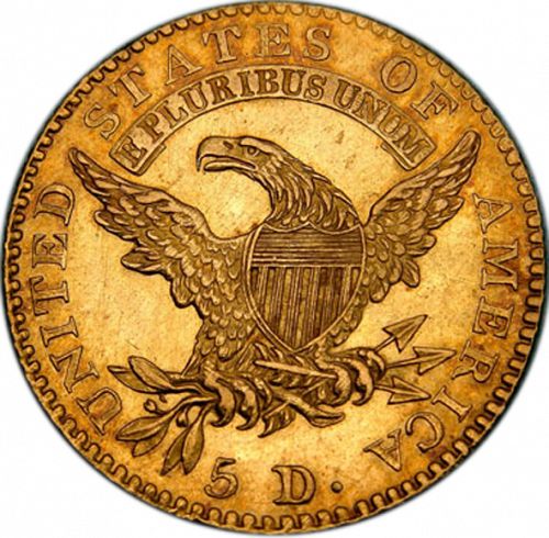5 dollar Reverse Image minted in UNITED STATES in 1815 (Turban Head - Capped head)  - The Coin Database